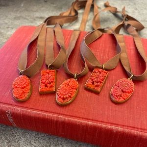 Hand Carved Vintage Coral Necklace SOLD OUT 💙